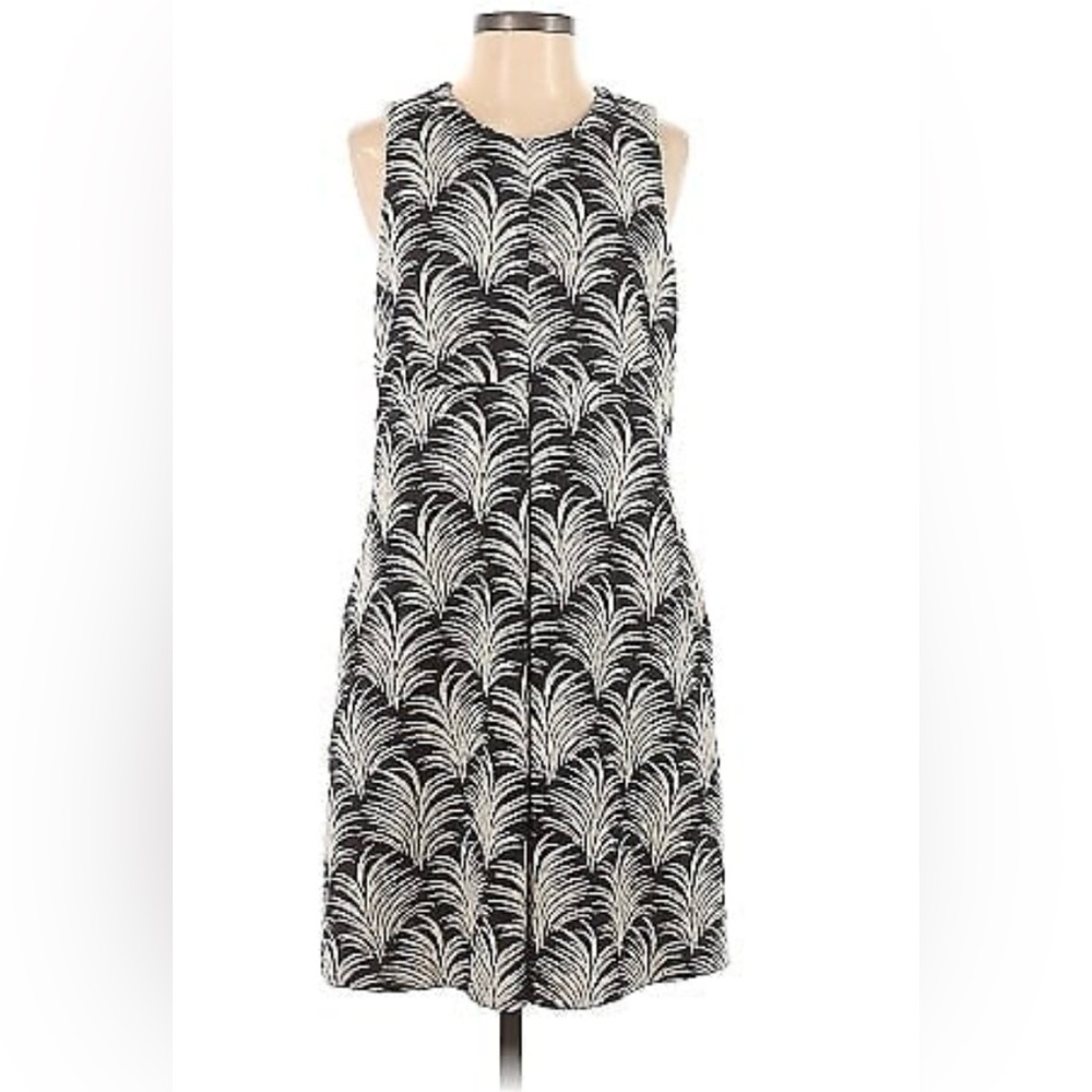 Rachel Roy Black & White Palm Leaf Print Dress Size L NWT